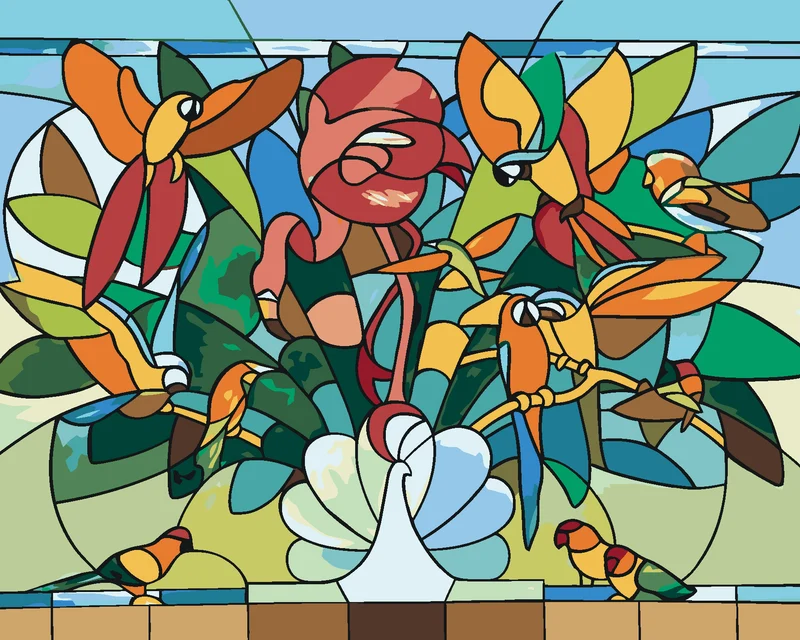 Diamond painting - VOGELMOSAIK (D. RUSTY RUST)