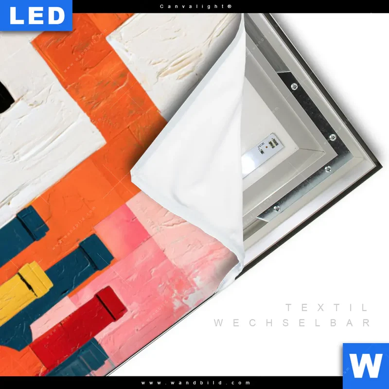 Canvalight® Leuchtbild | Bunte Weinvielfalt | Hochformat