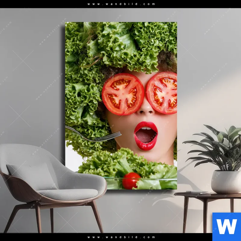 Leinwandbild | Salat Diva | Hochformat