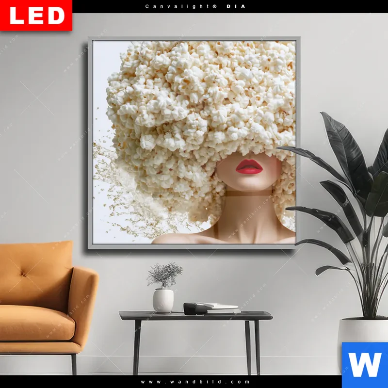 Wechselmotiv Acrylglas Canvalight® DIA | Crazy Popcorn Hair | Quadrat