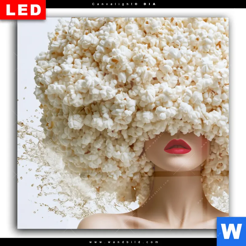 Wechselmotiv Acrylglas Canvalight® DIA | Crazy Popcorn Hair | Quadrat
