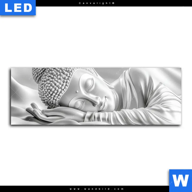 Canvalight® Leuchtbild | Buddha - Stille des Erwachens | Panorama