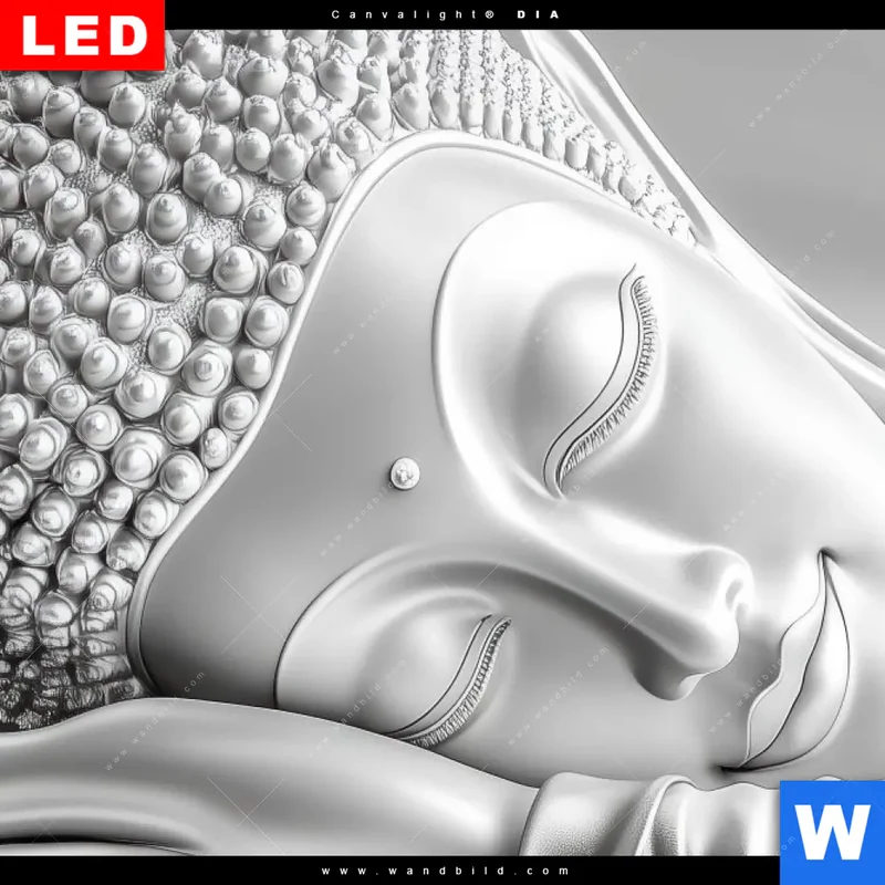 Leuchtbild Acrylglas Canvalight® DIA | Buddha - Stille des Erwachens | Quadrat