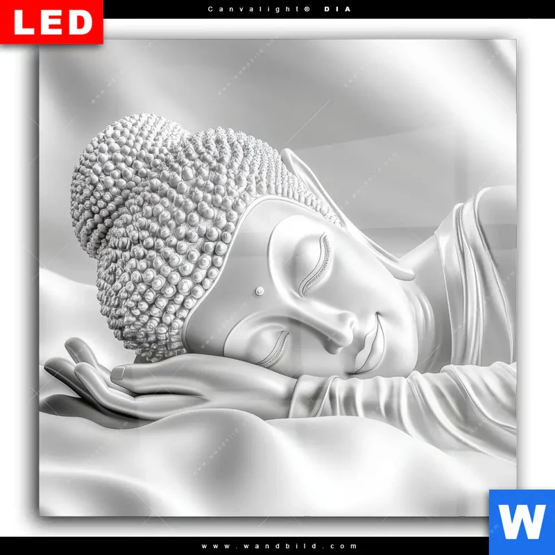 Wechselmotiv Acrylglas Canvalight® DIA | Buddha - Stille des Erwachens | Quadrat