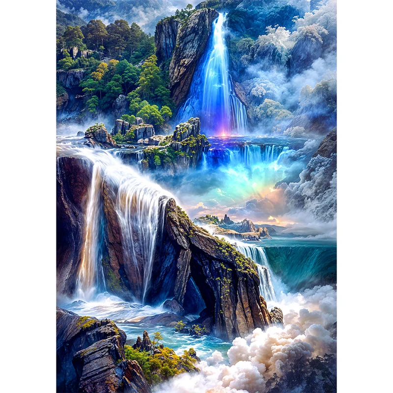 5D Diamond Painting – Fantasy Wasserfall