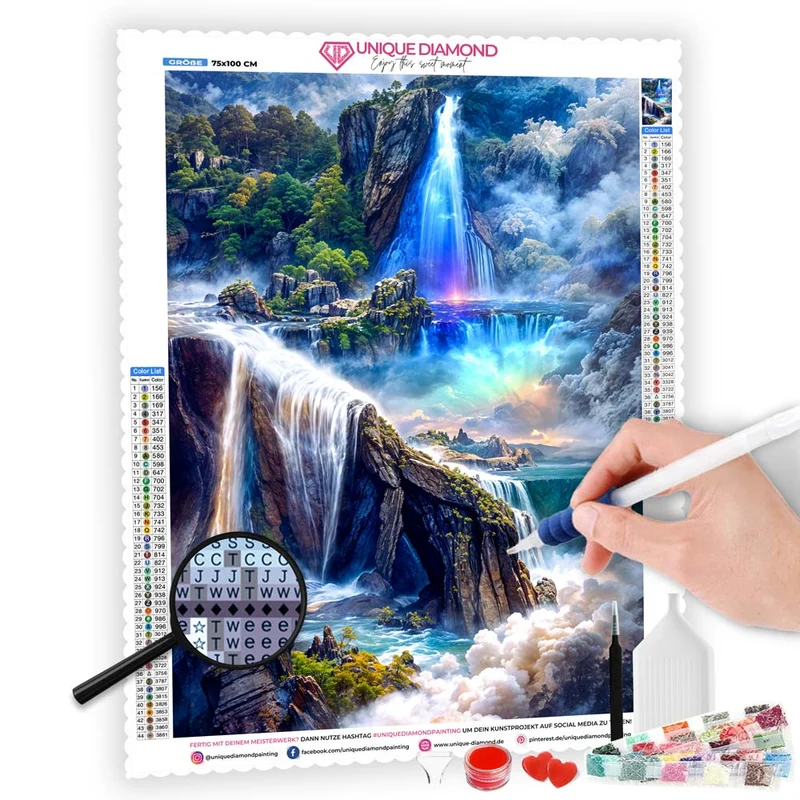 5D Diamond Painting – Fantasy Wasserfall