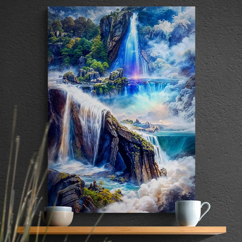 5D Diamond Painting – Fantasy Wasserfall