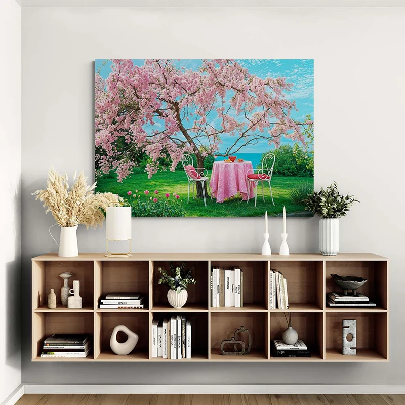 5D Diamond Painting – Frühstück unter einem Kirschbaum