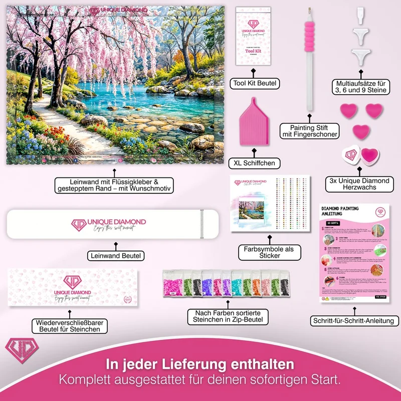 5D Diamond Painting – Fluss Landschaft