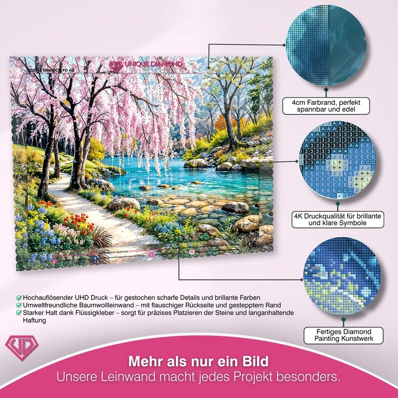 5D Diamond Painting – Fluss Landschaft