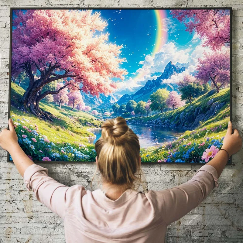 5D Diamond Painting – Zauberhafter Kirschblütenhimmel