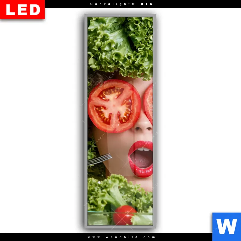 Leuchtbild Acrylglas Canvalight® DIA | Salat Diva | Schmal