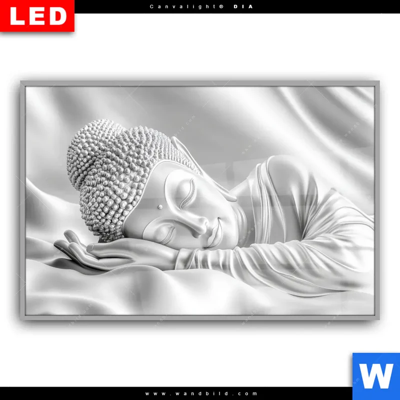 Leuchtbild Acrylglas Canvalight® DIA | Buddha - Stille des Erwachens | Querformat