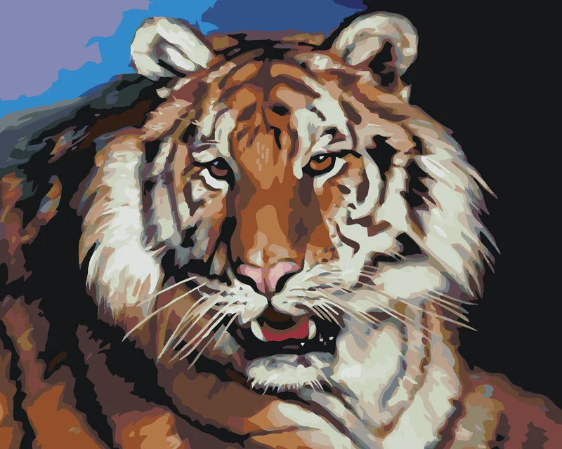 Diamond painting - TIGER PORTRÄT (D. RUSTY RUST)