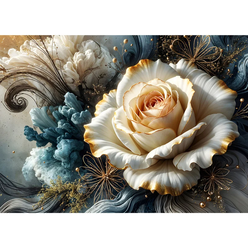 5D Diamond Painting – Goldene Stille