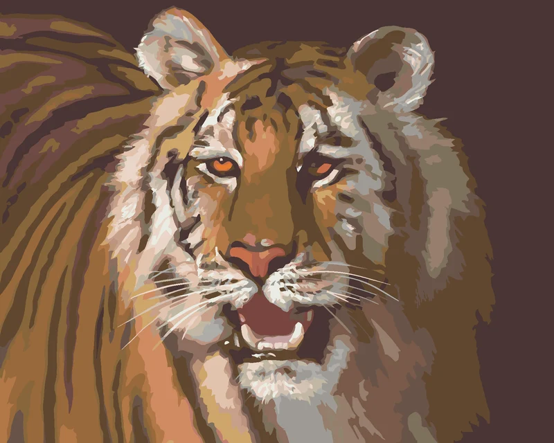 Diamond painting - TIGER PORTRÄT (D. RUSTY RUST)