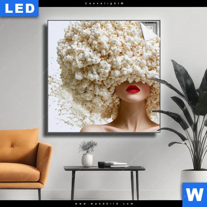 Canvalight® Leuchtbild | Crazy Popcorn Hair | Quadrat