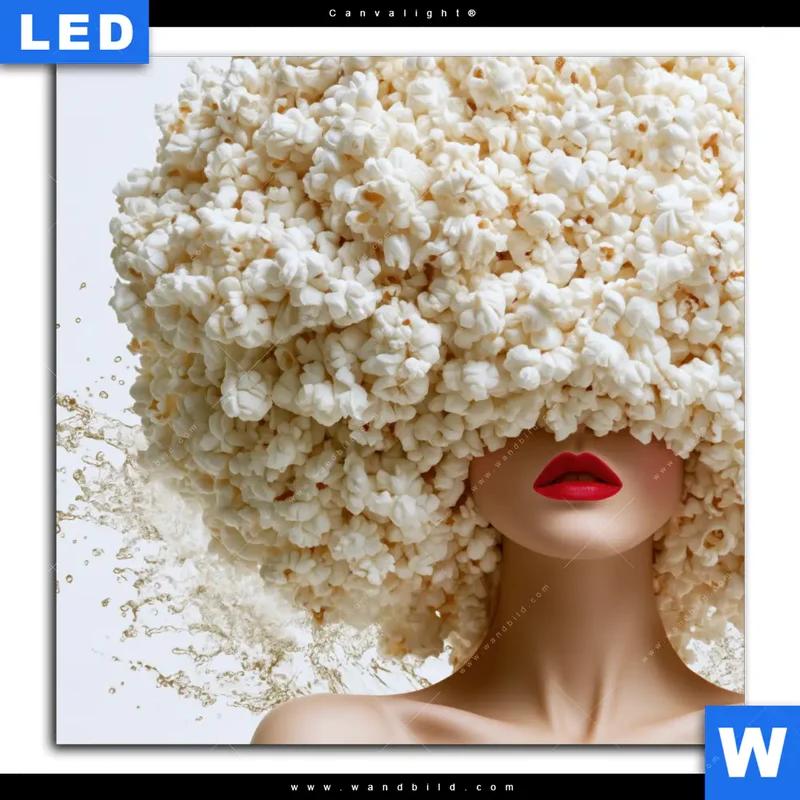 Canvalight® Leuchtbild | Crazy Popcorn Hair | Quadrat