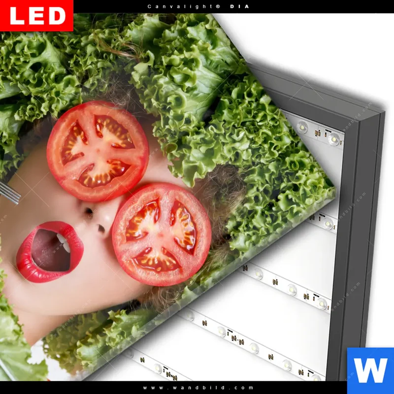 Wechselmotiv Acrylglas Canvalight® DIA | Salat Diva | Quadrat