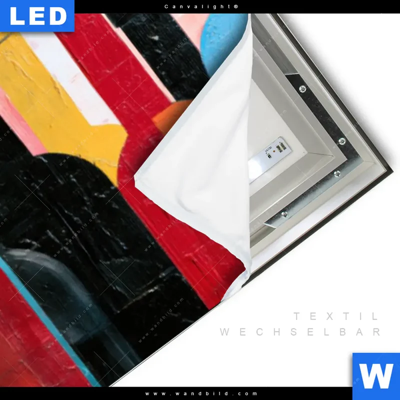 Canvalight® Leuchtbild | Bunte Weinvielfalt | Panorama