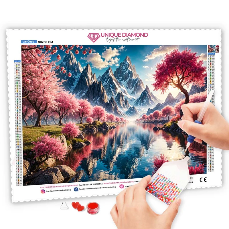 5D Diamond Painting – Kirschträume der Stille