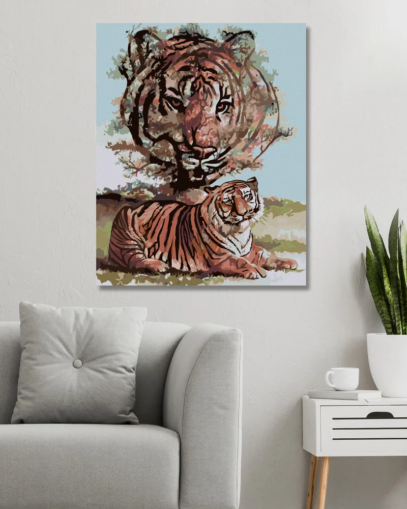 Diamond painting - TIGER UND BAUM (D. RUSTY RUST)