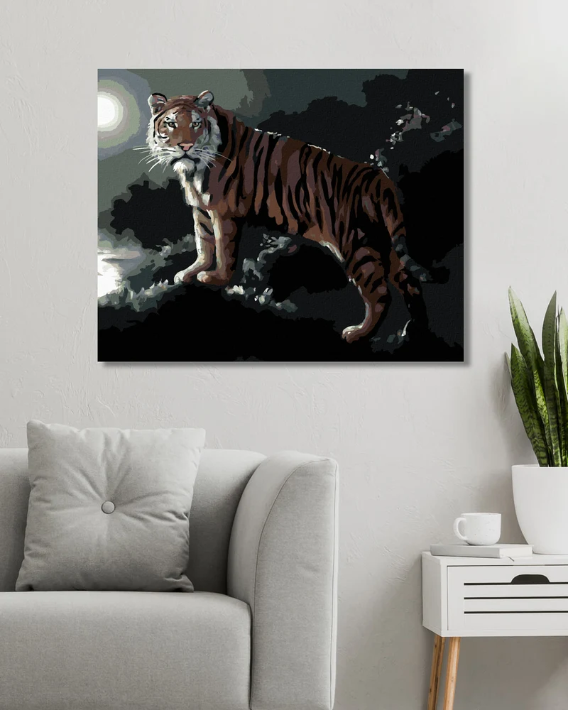 Diamond painting - TIGER UND VOLLMOND (D. RUSTY RUST)
