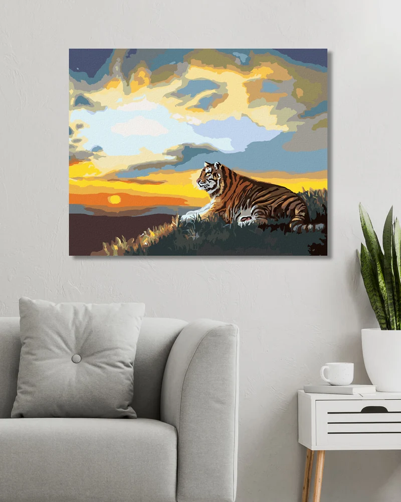 Diamond painting - TIGER UND SONNENUNTERGANG (D. RUSTY RUST)