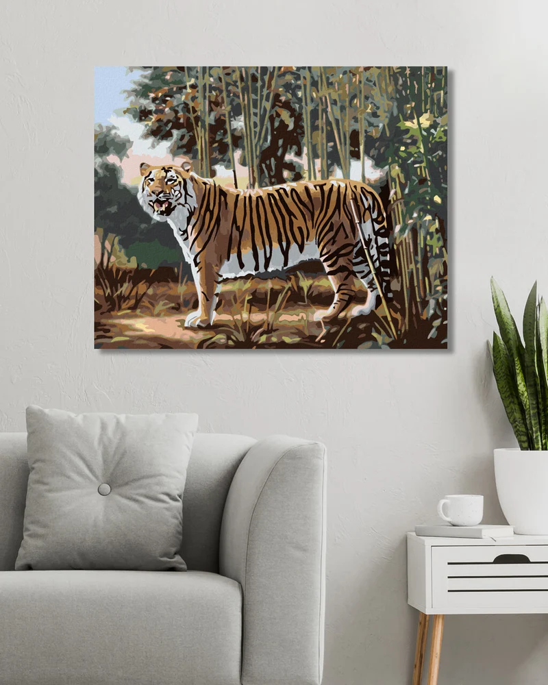 Diamond painting - TIGER UND BAMBUS (D. RUSTY RUST)