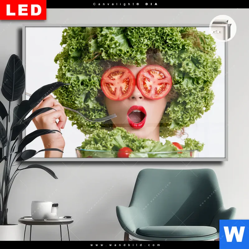 Leuchtbild Acrylglas Canvalight® DIA | Salat Diva | Querformat