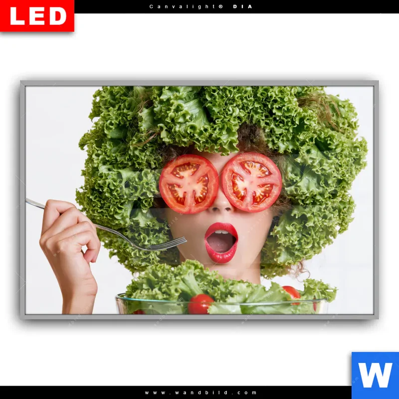 Leuchtbild Acrylglas Canvalight® DIA | Salat Diva | Querformat