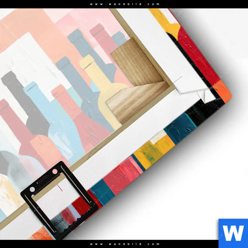 Leinwandbild | Bunte Weinvielfalt | Quadrat