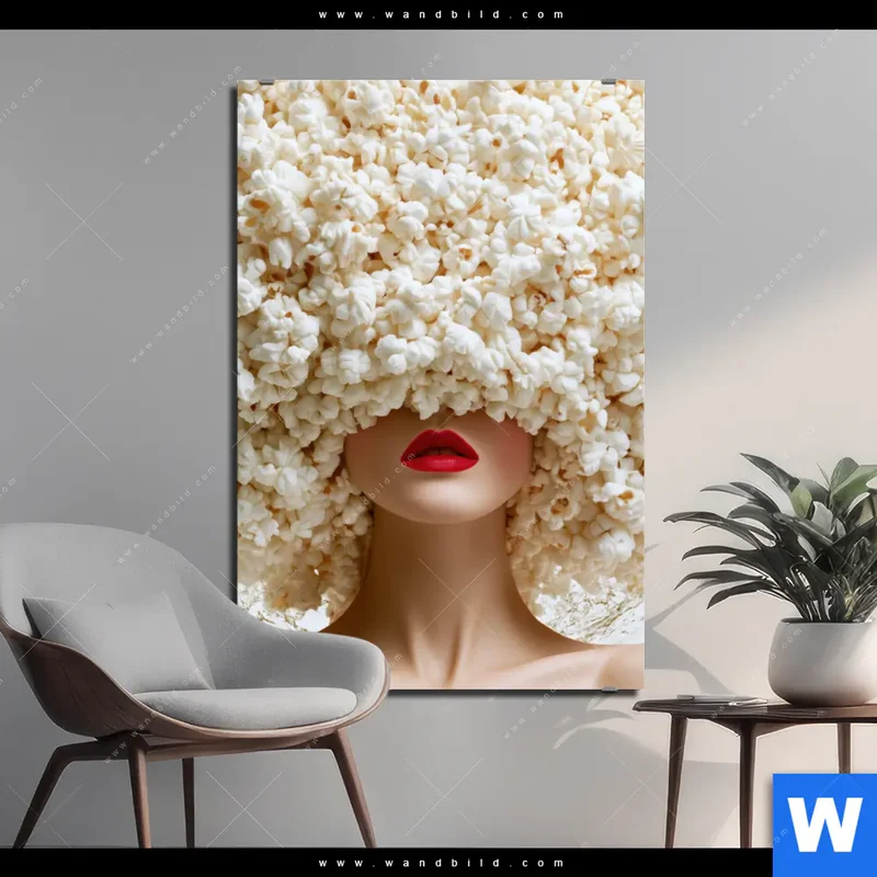 Aluminiumbild gebürstet | Crazy Popcorn Hair | Hochformat