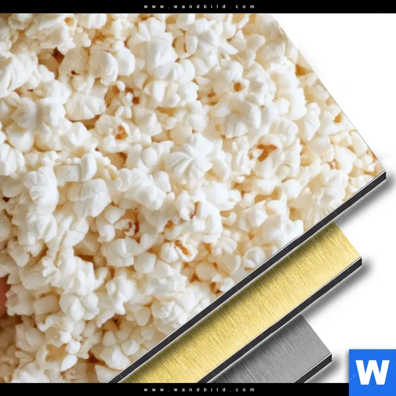 Aluminiumbild gebürstet | Crazy Popcorn Hair | Hochformat