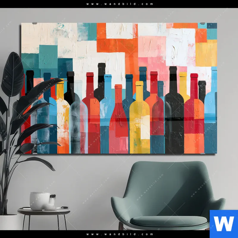 Acrylglasbild | Bunte Weinvielfalt | Querformat