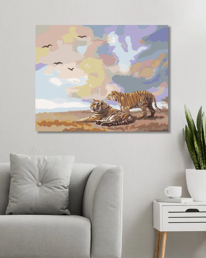 Diamond painting - TIGER UND WOLKEN (D. RUSTY RUST)