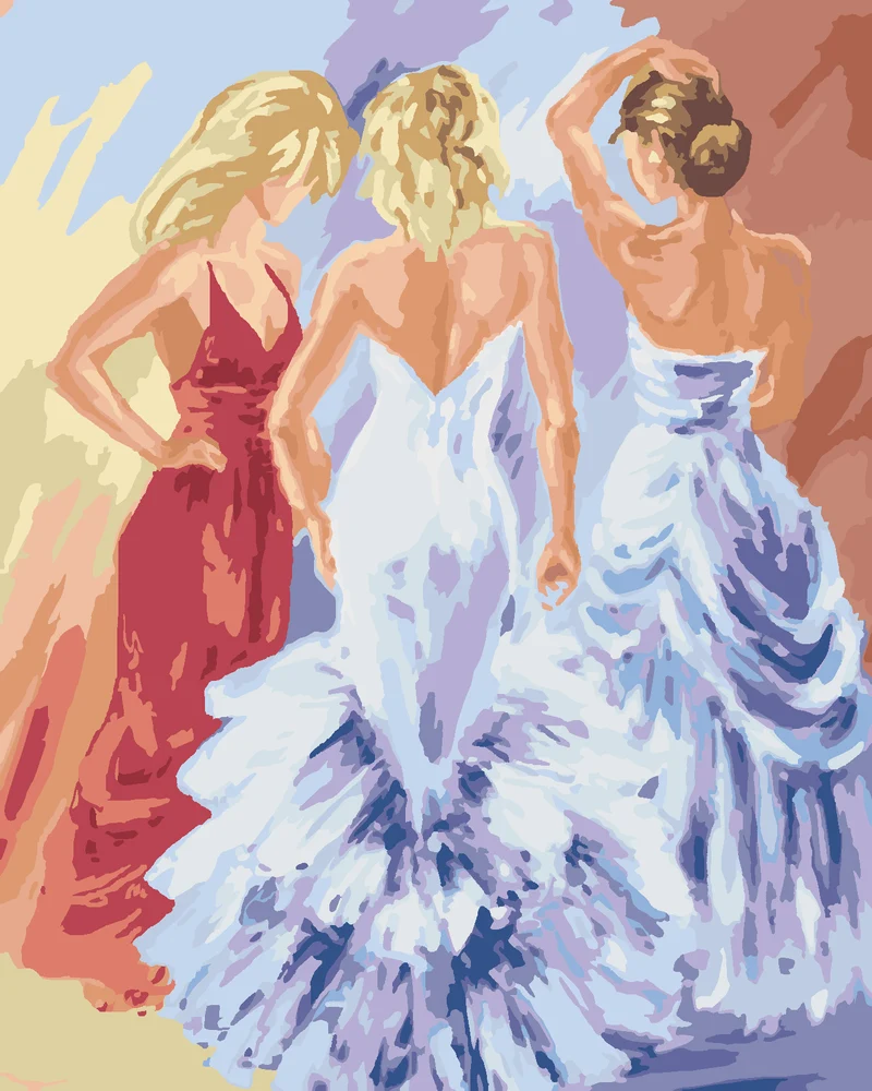 Diamond painting - DREI FRAUEN AUF EINEM BALL