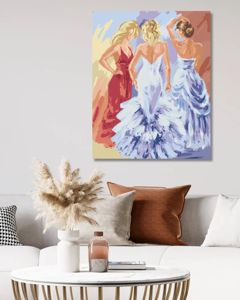 Diamond painting - DREI FRAUEN AUF EINEM BALL