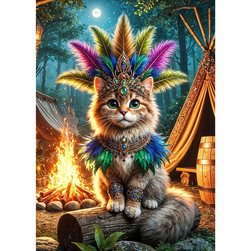 5D Diamond Painting – Stammeskönigin Minka