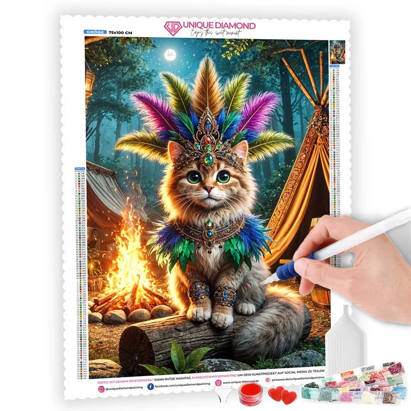 5D Diamond Painting – Stammeskönigin Minka