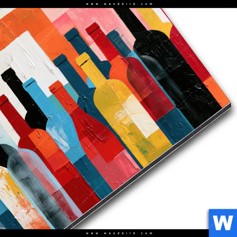 Alu-Dibond Bild | Bunte Weinvielfalt | Quadrat