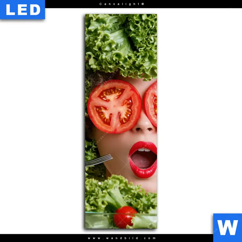 Canvalight® Leuchtbild | Salat Diva | Schmal