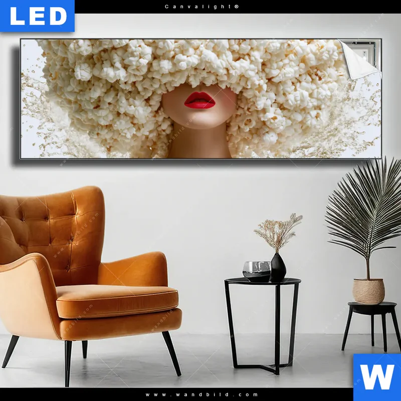 Canvalight® Leuchtbild | Crazy Popcorn Hair | Panorama
