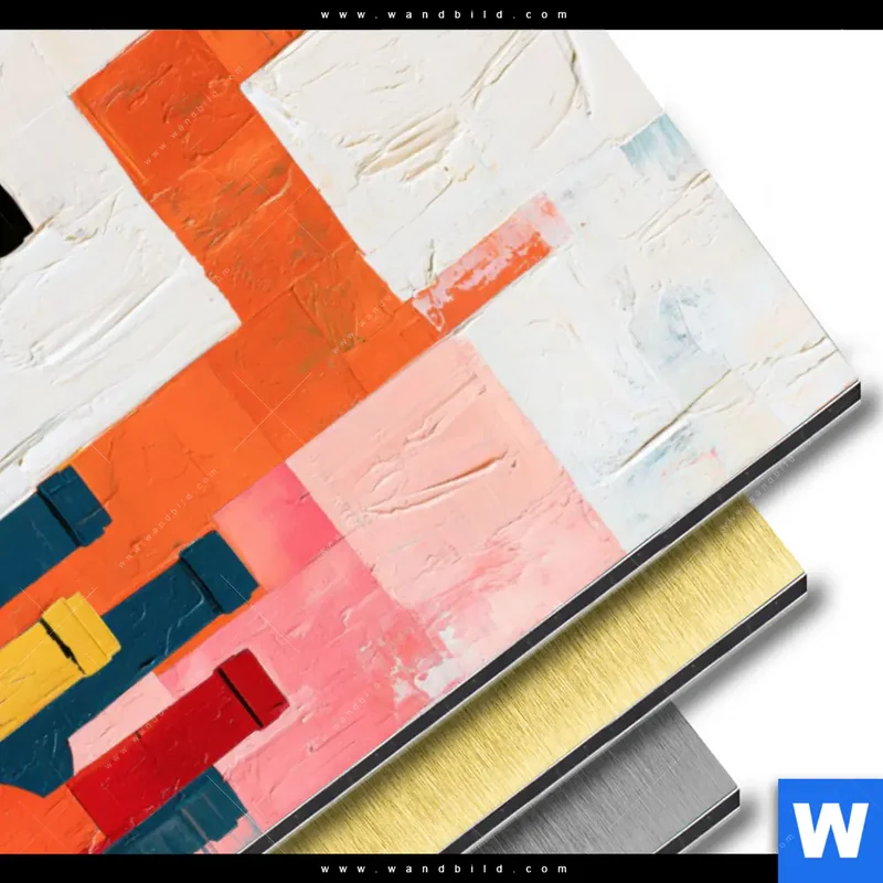 Aluminiumbild gebürstet | Bunte Weinvielfalt | Hochformat