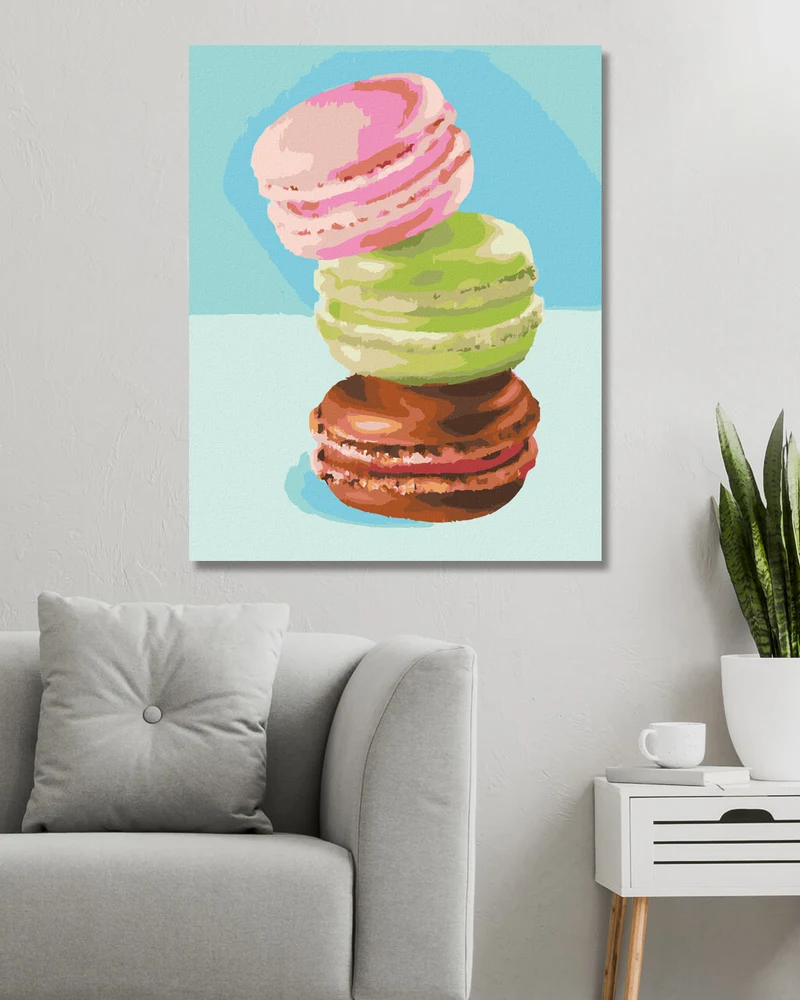 Diamond painting - DREI MAKRONEN (MYROSLAVA VOLOSCHUK)