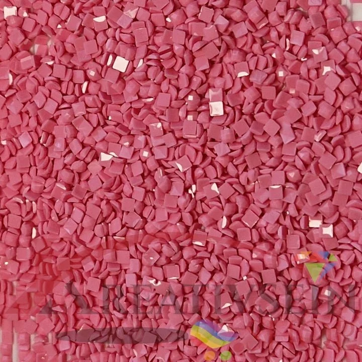 DMC 603 Cranberry - eckige Steine - Diamond Painting
