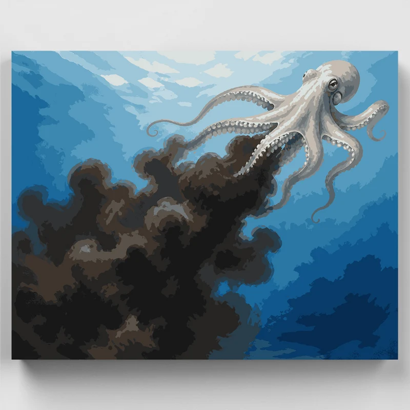 Octopus Ink Escape - Paint by Numbers Kit