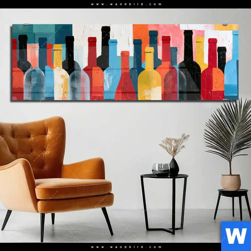 Acrylglasbild | Bunte Weinvielfalt | Panorama