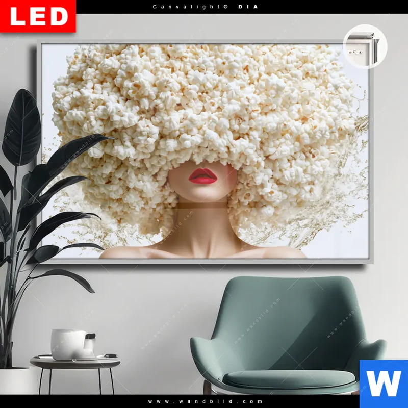 Leuchtbild Acrylglas Canvalight® DIA | Crazy Popcorn Hair | Querformat