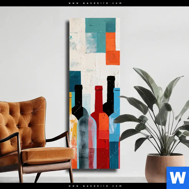 Leinwandbild | Bunte Weinvielfalt | Schmal